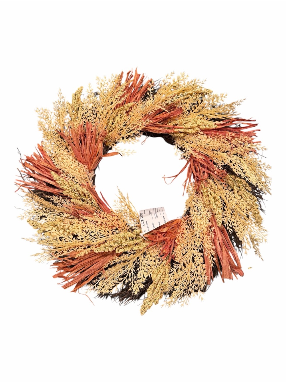 Autumn Harvest Mixed Foliage Decorative Wreath NWT